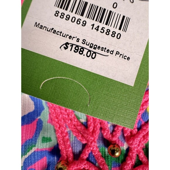 Lilly Pulitzer Exotic Escapade Indigo‎ V-Neck Shift Dress Sz 0 Ret. $198 - Picture 2 of 7